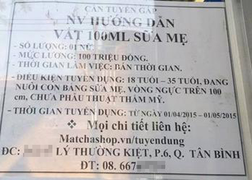 Tuyển nữ vòng ngực trên 100, trả 100 triệu: Sự thật gây bức xúc